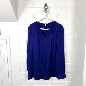 Boss Hugo Boss Purple Silk Blend Blouse Top Size 10